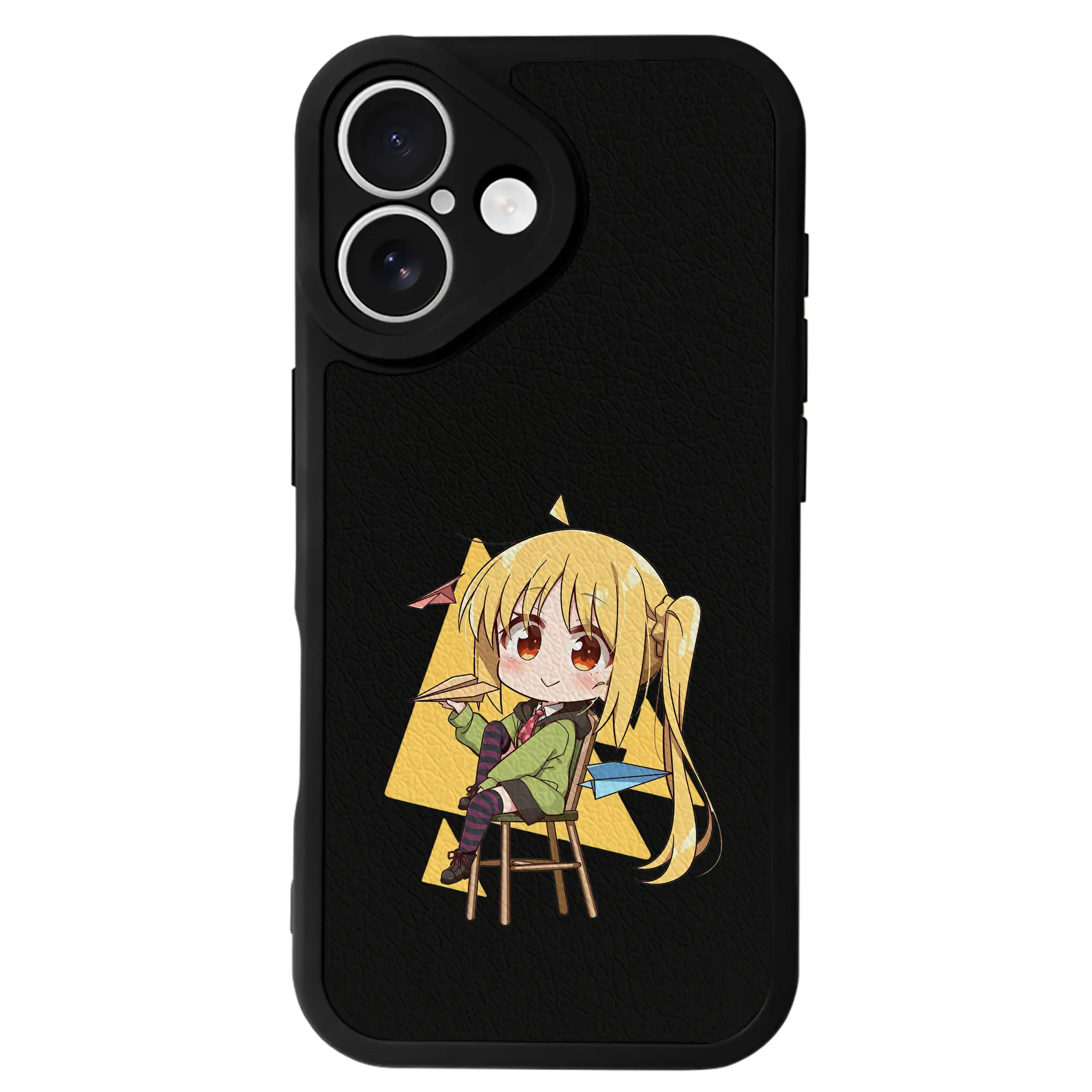 ぼっちざろっく！ グッズ,伊地知虹夏 - IPhone 16シリーズ対応 ・ シリコンスマホケース ・ レザー調 ・ 高精度フィット ・ 耐衝撃 ・ ワイヤレス充電対応 ・ 精密カット